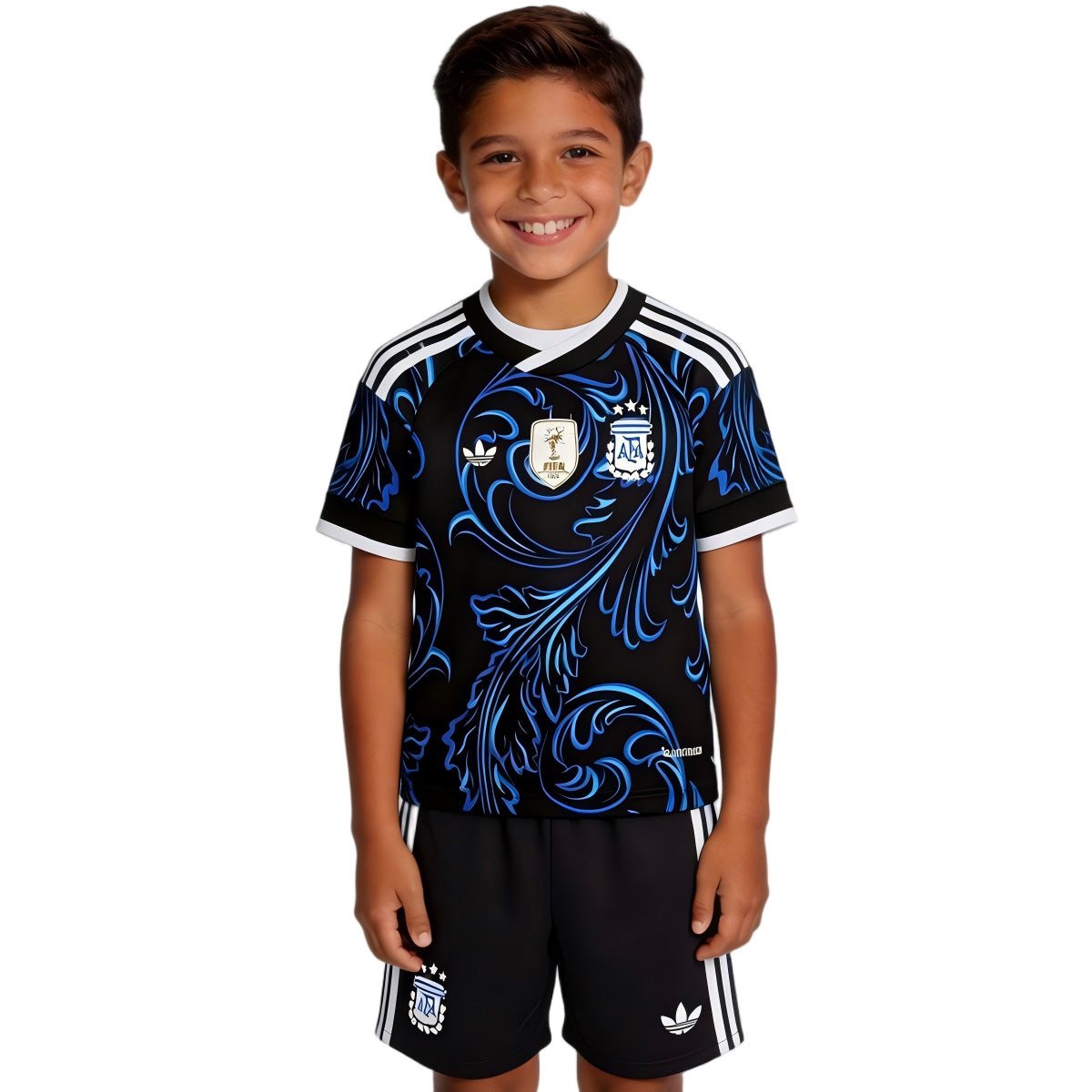 Kids Argentina Away 2026 World Cup Soccer Kit