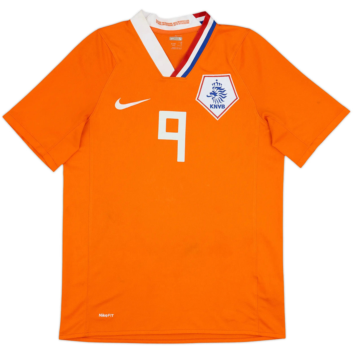 V. NISTELROOY #9 Retro Netherlands Home Jersey 2008 Euro Cup Jersey