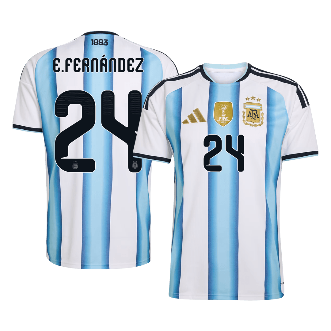 E. FERNÁNDEZ #24 Argentina Home Soccer Jersey 2026