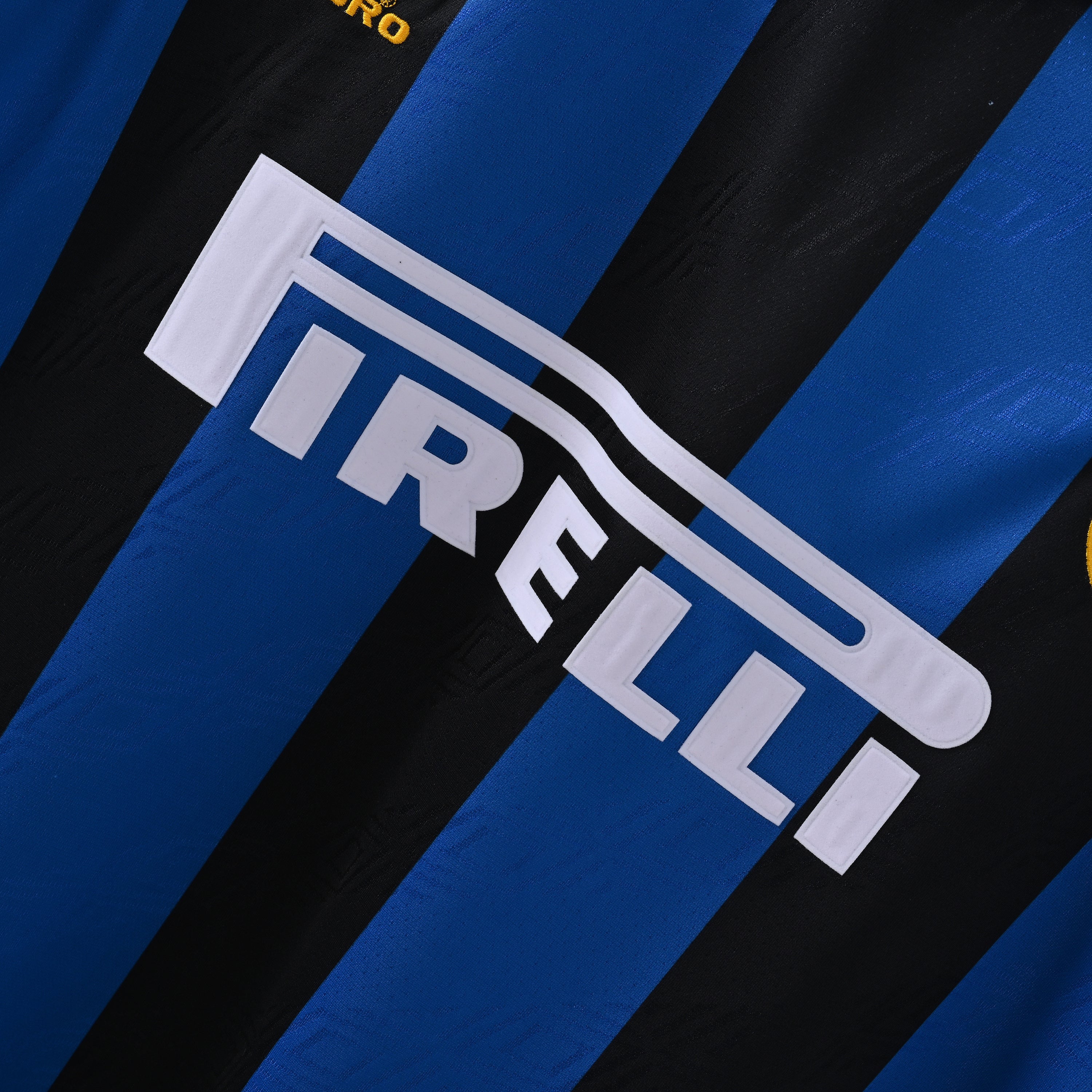 PSG 2001/02 Home Retro Football Shirt - close up details of Navy Nike retro kit