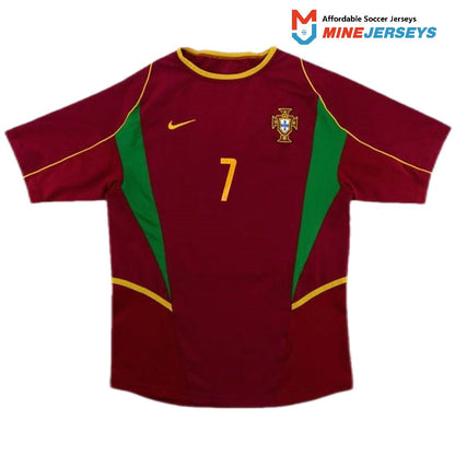 Figo #7 Retro Portugal Home Jersey World Cup 2002