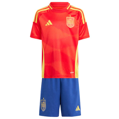 Kids Spain Home Soccer Kit 2024 Euro Cup Jersey