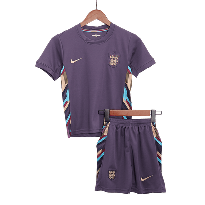 Kids England Away Soccer Kit 2024 Euro Cup Jersey