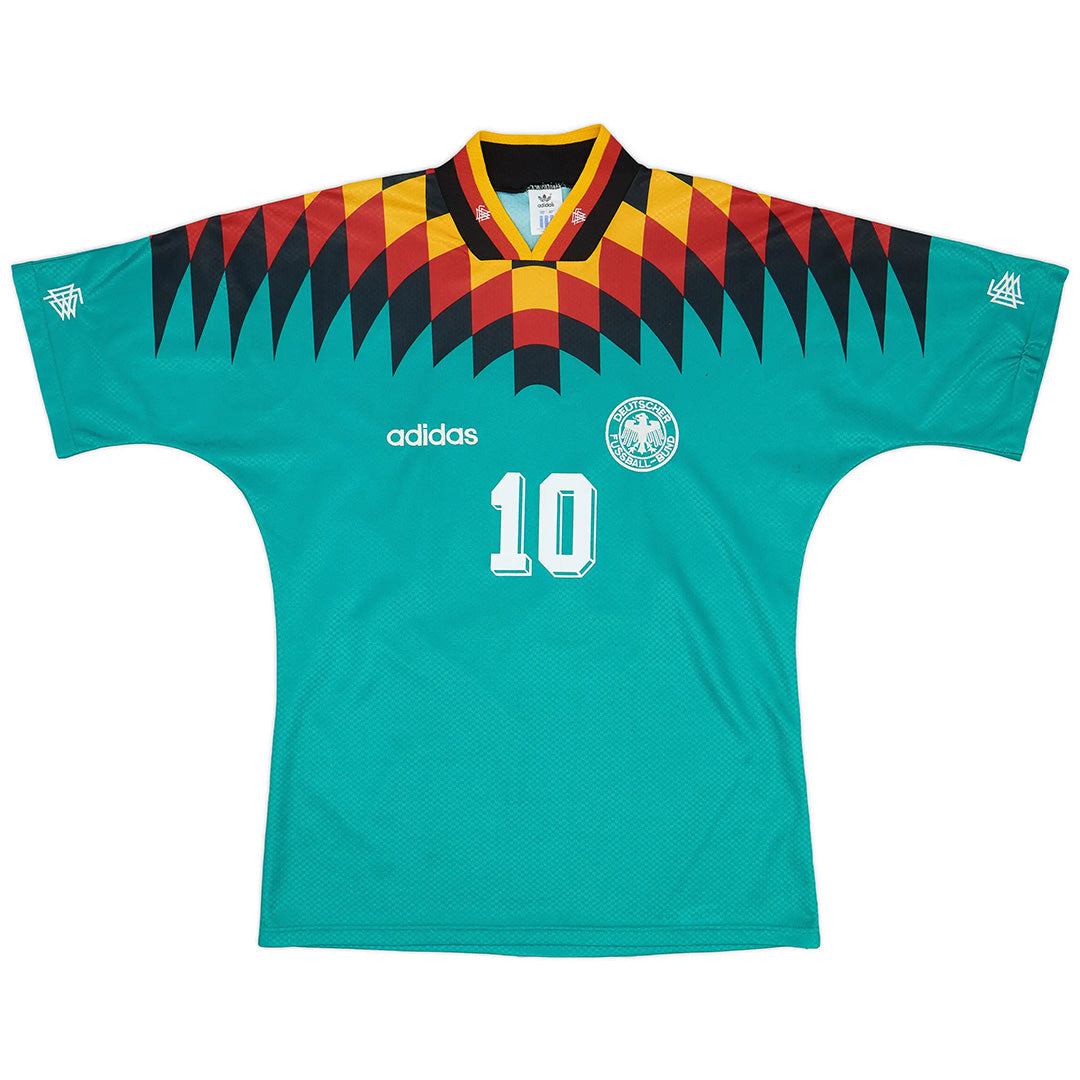 Matthaus #10 Retro Germany Away Jersey 1994