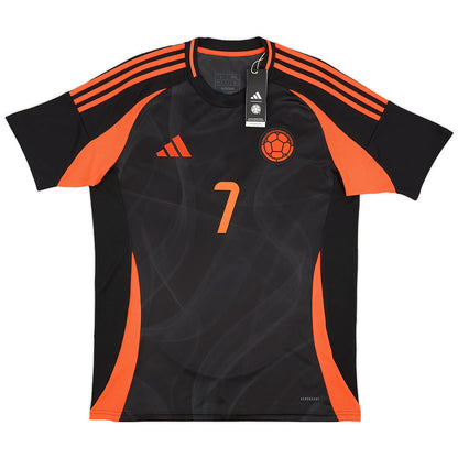 L.DIAZ #7 Colombia Away 2024 Copa America Cup Jersey