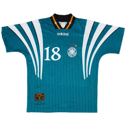 KLINSMANN #18 Retro Germany Away Jersey 1996 Euro Cup Jersey