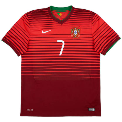 RONALDO #7 Retro Portugal Home Jersey World Cup 2014