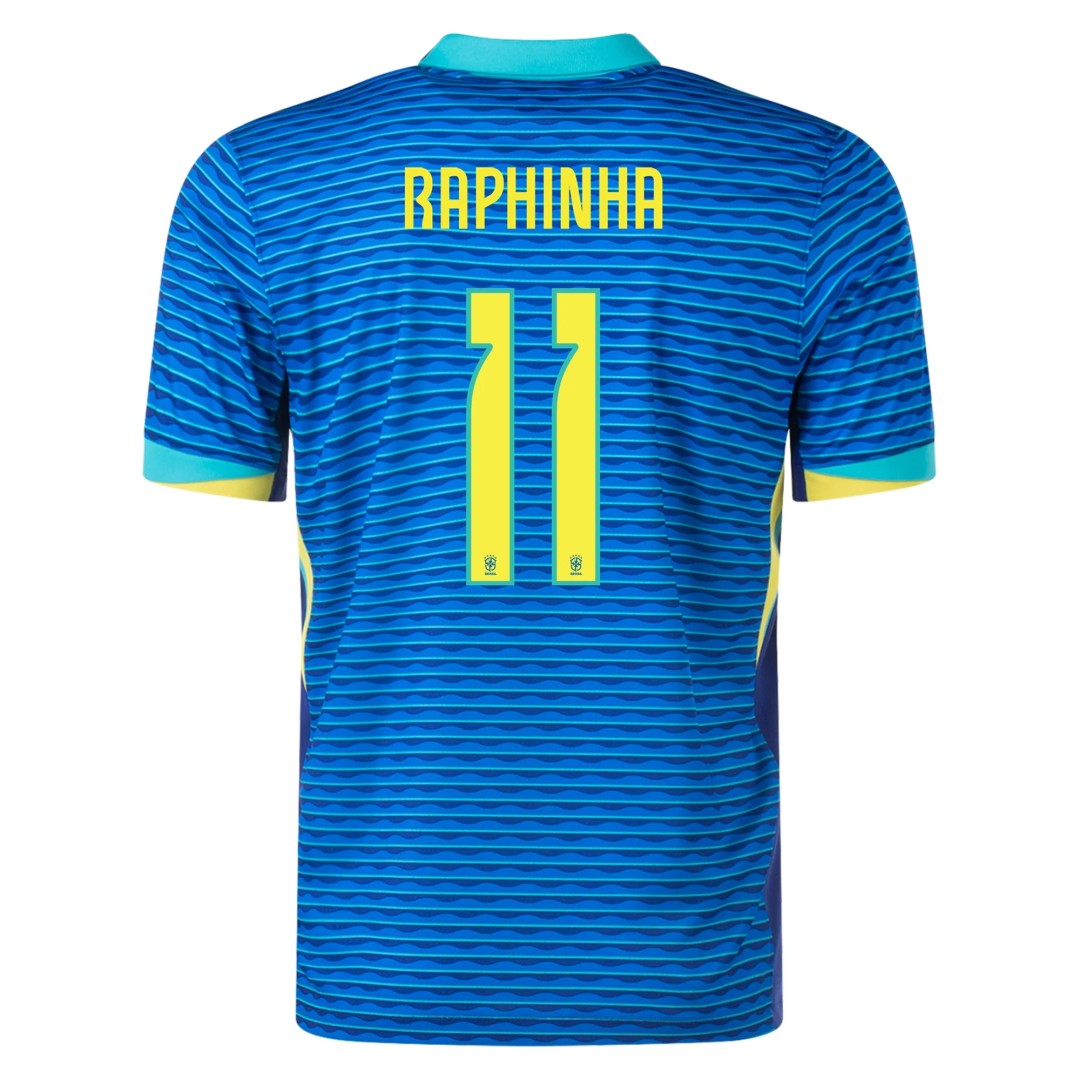 RAPHINHA #11 Brazil Away 2024 Copa America Cup Jersey