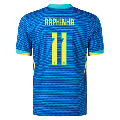 RAPHINHA #11 Brazil Away 2024 Copa America Cup Jersey
