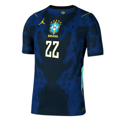 JOÃO PEDRO #22 Brazil Away Soccer Jersey 2026 Player Version