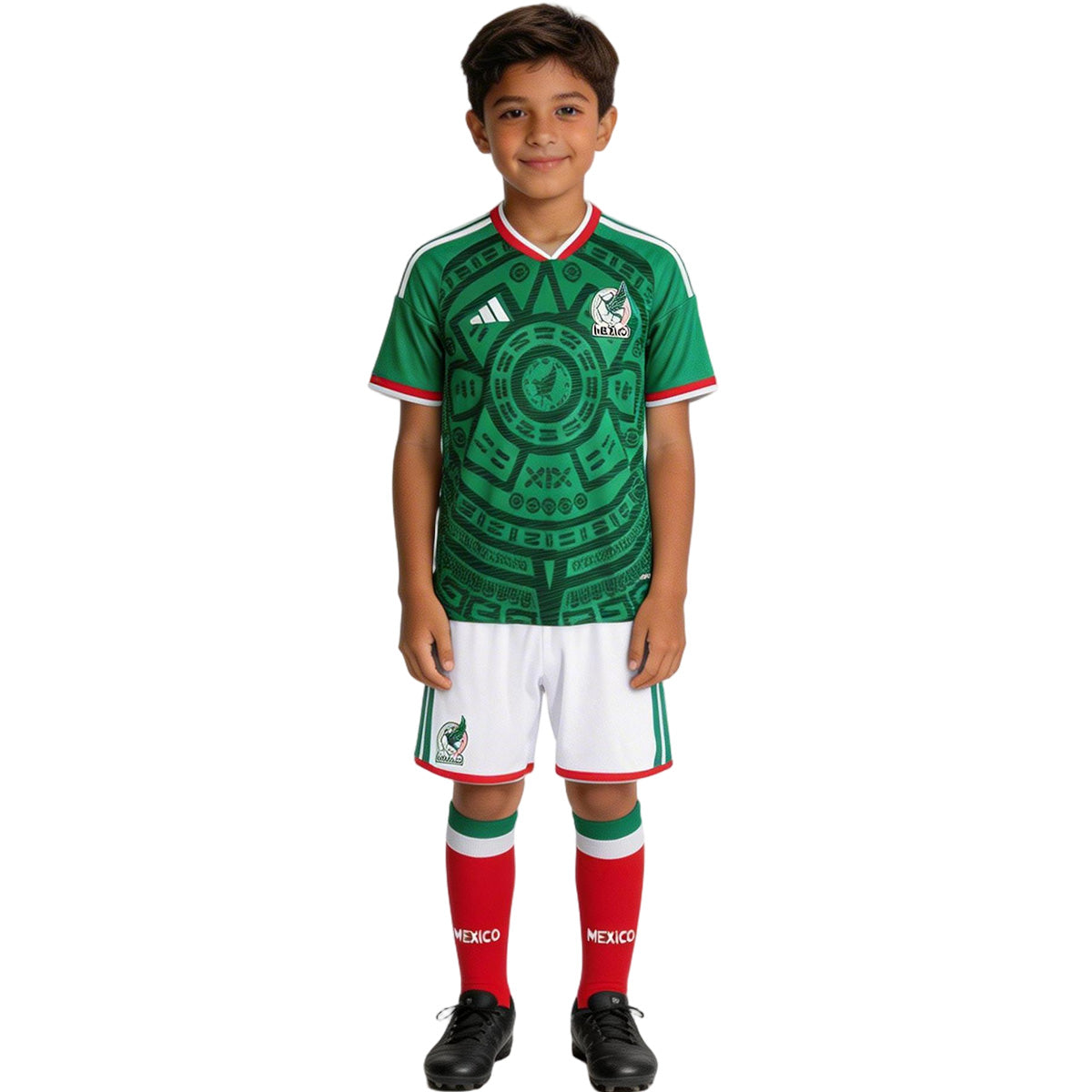 Kids Mexico Home Full Soccer Kit 2026 World Cup Jersey