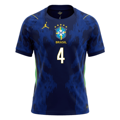 MARQUINHOS #4 Brazil Away Soccer Jersey 2026
