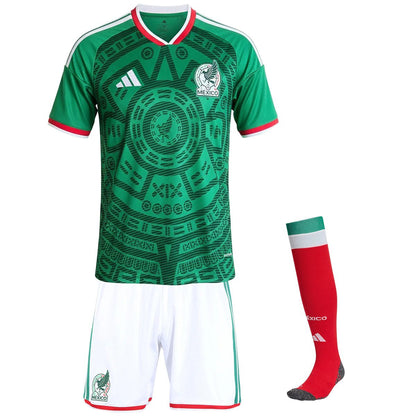 Kids Mexico Home Full Soccer Kit 2026 World Cup Jersey