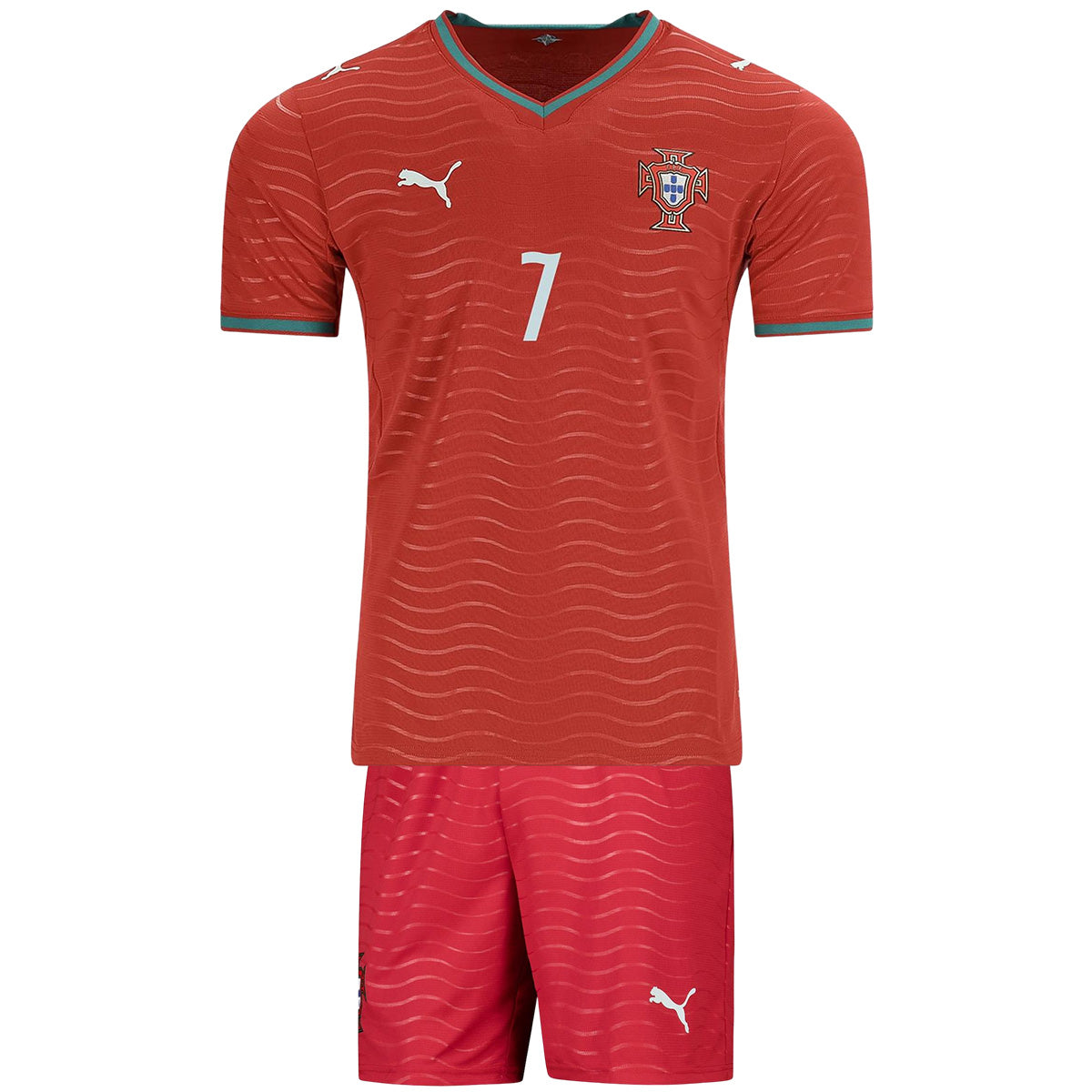 RONALDO #7 Kids Portugal Home Soccer Kit 2026 World Cup Jersey
