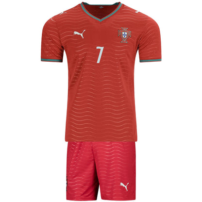 RONALDO #7 Kids Portugal Home Soccer Kit 2026 World Cup Jersey