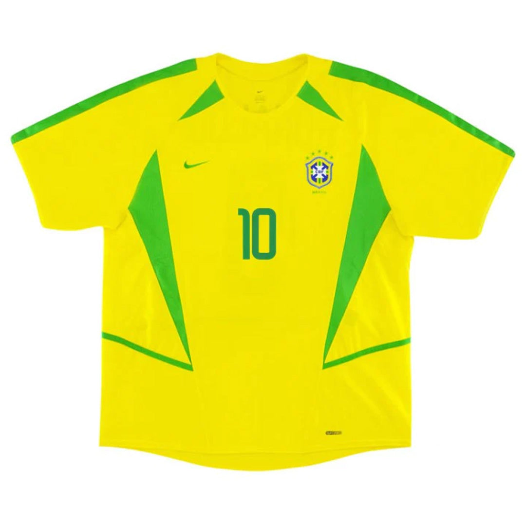RIVALDO #10 Retro Brazil Home Jersey World Cup 2002