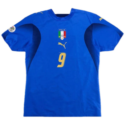 TONI #9 Retro Italy Home Jersey World Cup 2006