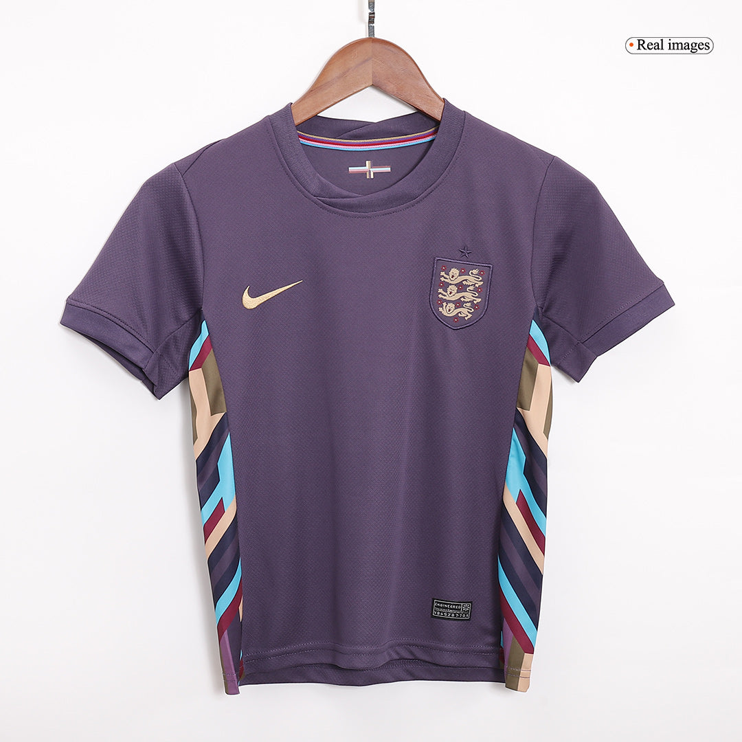Kids England Away Soccer Kit 2024 Euro Cup Jersey