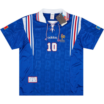 Zidane #10 Retro France Home 1996 Euro Cup Jersey