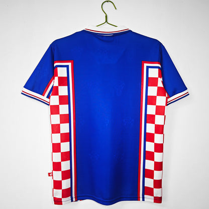 Suker #9 Retro Croatia Away Jersey World Cup 1998