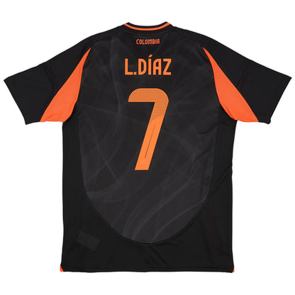 L.DIAZ #7 Colombia Away 2024 Copa America Cup Jersey
