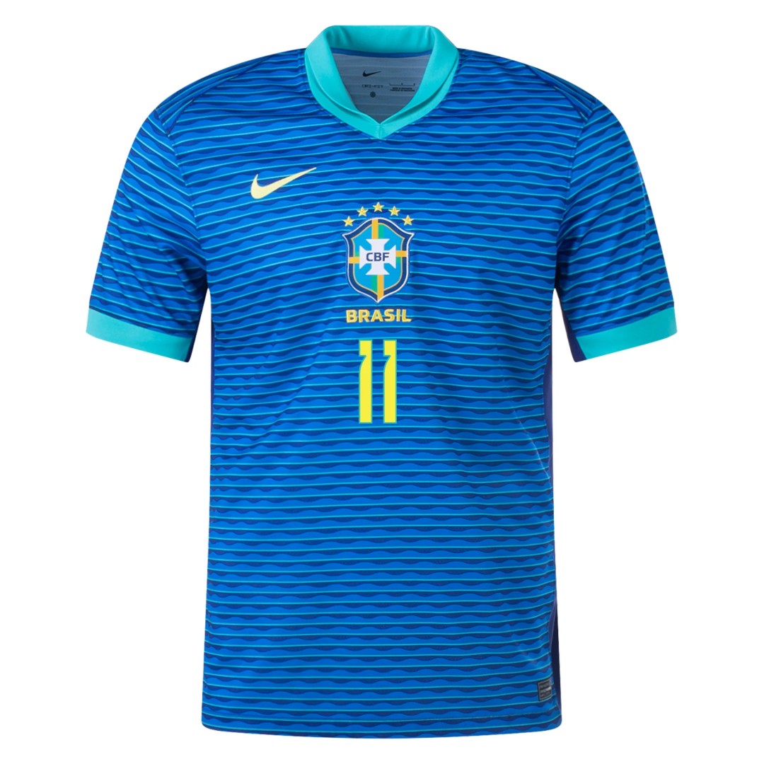 RAPHINHA #11 Brazil Away 2024 Copa America Cup Jersey