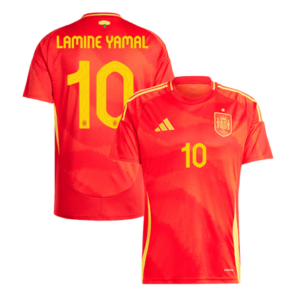 LAMINE YAMAL #10 Spain Home Soccer Jersey Euro