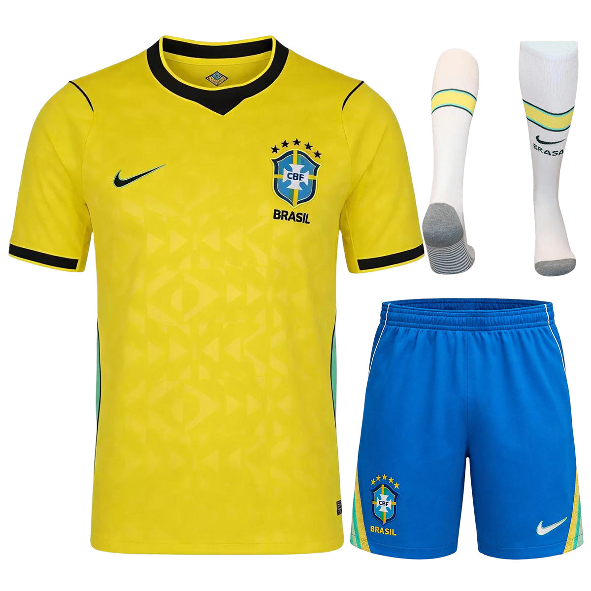 Brazil Home Full Soccer Kit 2026 World Cup Jersey