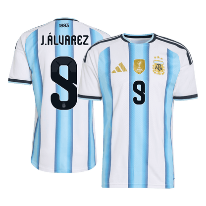 J.ÁLVAREZ #9 Argentina Home Soccer Jersey 2026 Player Version