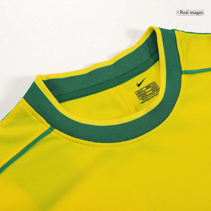 Retro RONALDO #9 1998 Brazil Home Soccer Jersey
