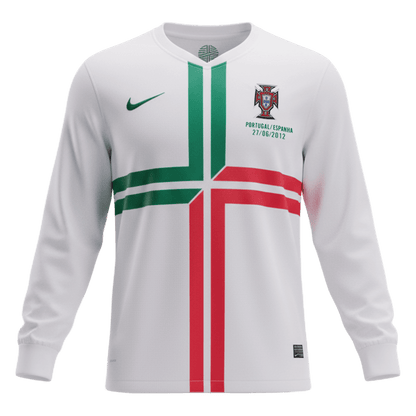 Retro 2012 Portugal Away Long Sleeve Soccer Jersey