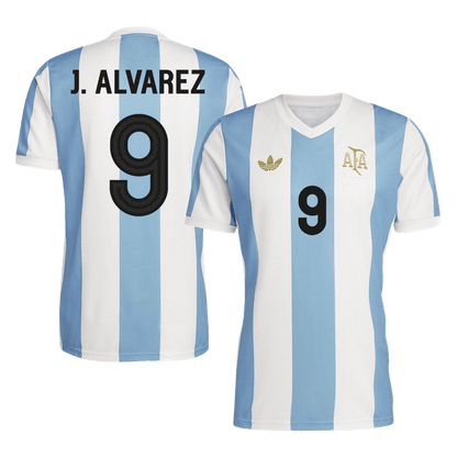 J.ALVAREZ #9 Argentina Soccer Jersey- 50th Anniversary
