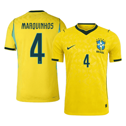 MARQUINHOS #4 Brazil Home Soccer Jersey 2026 Player Version