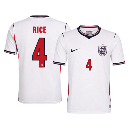 RICE #4 England Home Soccer Jersey 2026