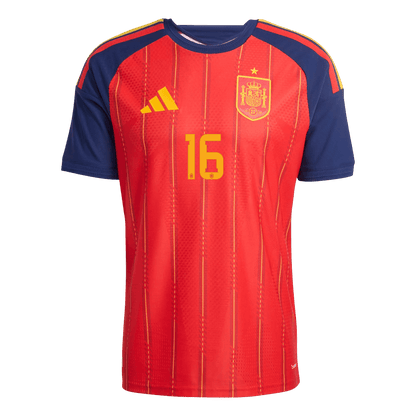 RODRIGO #16 Spain Home Soccer Jersey 2026 Player Version