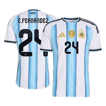 E. FERNÁNDEZ #24 Argentina Home Soccer Jersey 2026 Player Version