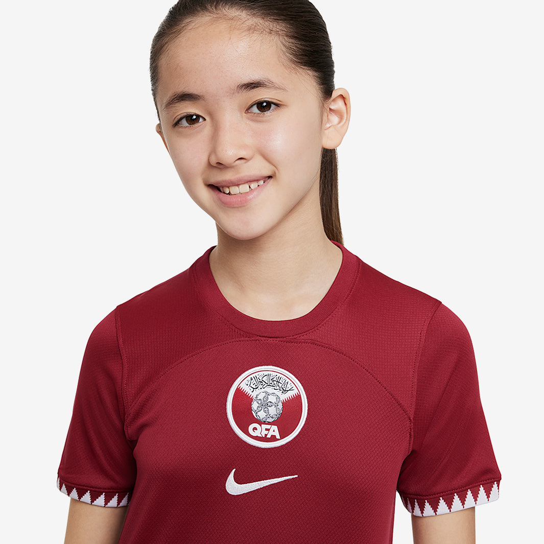 Nike Qatar 2023 Kids Dri-Fit SS Home Shirt
