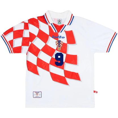 Suker #9 Retro Croatia Home Jersey World Cup 1998