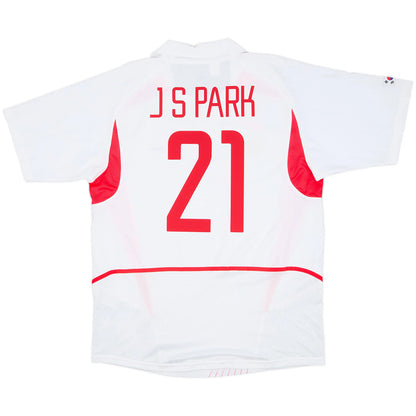 J S Park #21 Retro South Korea Away Jersey World Cup 2002