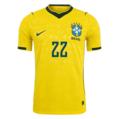 JOÃO PEDRO #22 Brazil Home Soccer Jersey 2026 Player Version