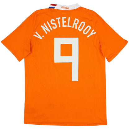 V. NISTELROOY #9 Retro Netherlands Home Jersey 2008 Euro Cup Jersey