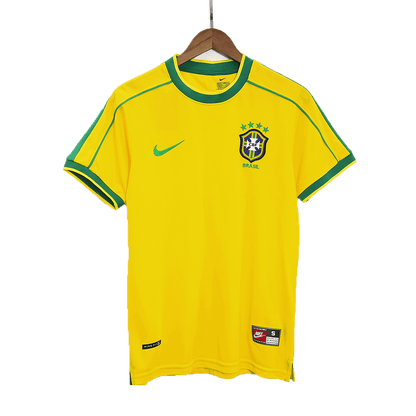 Retro RIVALDO #10 1998 Brazil Home Soccer Jersey