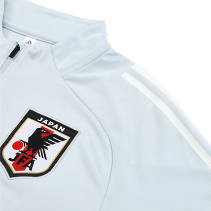Kids Japan Zipper Sweatshirt Soccer Kit (Top + Pants) White 2026