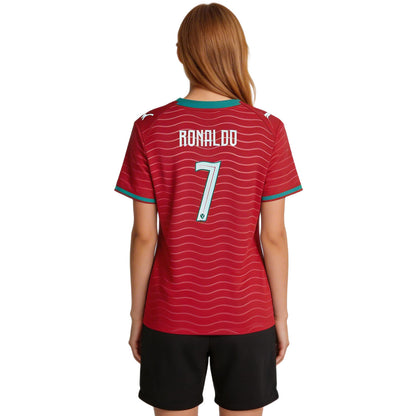 Ronaldo #7 Women's Portugal Home 2026 World Cup Jersey