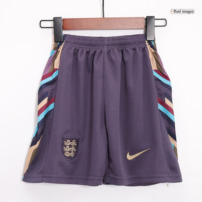 Kids England Away Soccer Kit 2024 Euro Cup Jersey