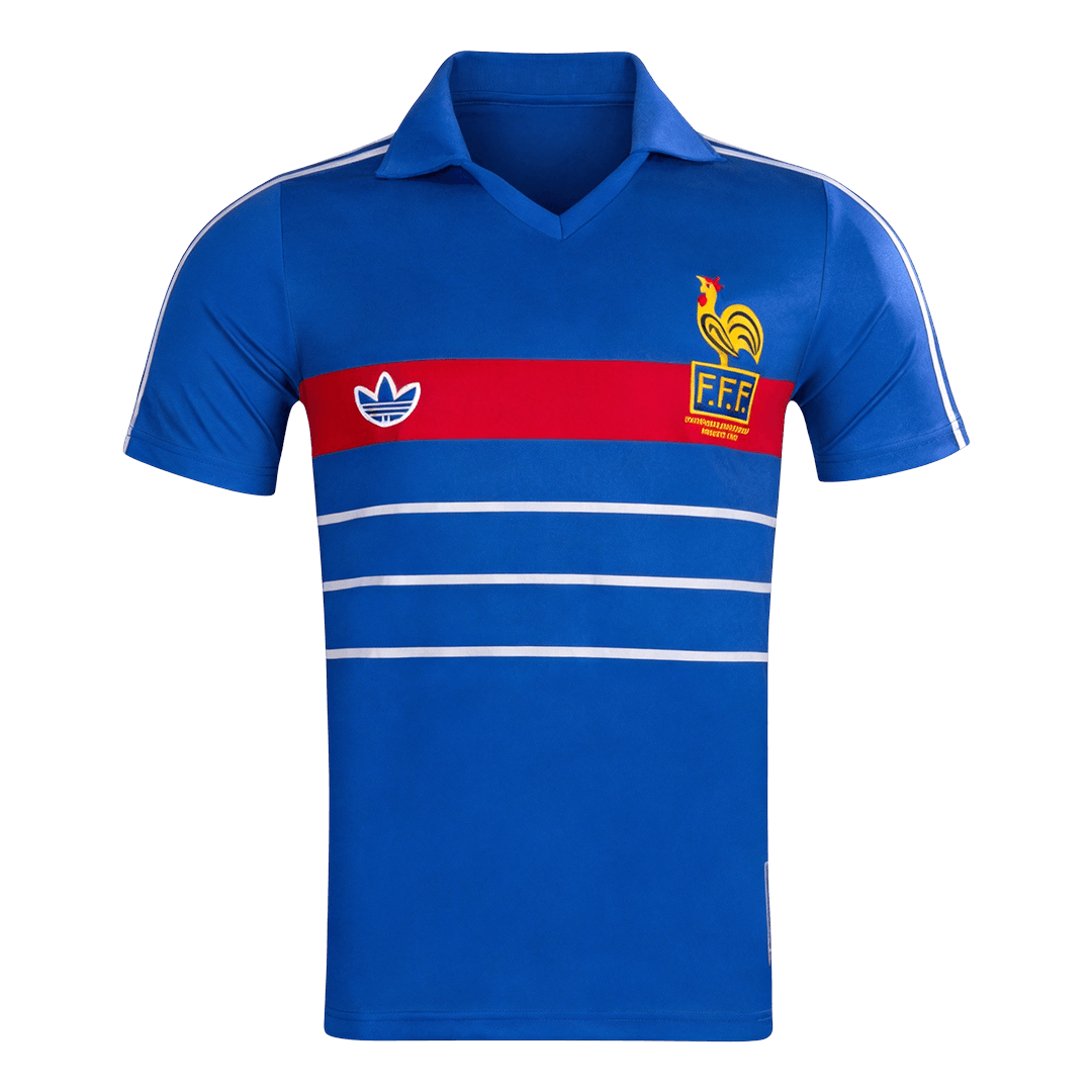 Retro 1984 France Home Soccer Jersey