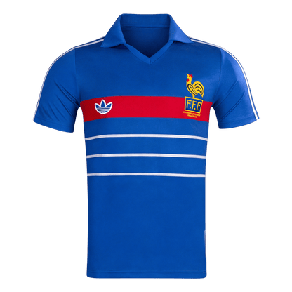 Retro 1984 France Home Soccer Jersey