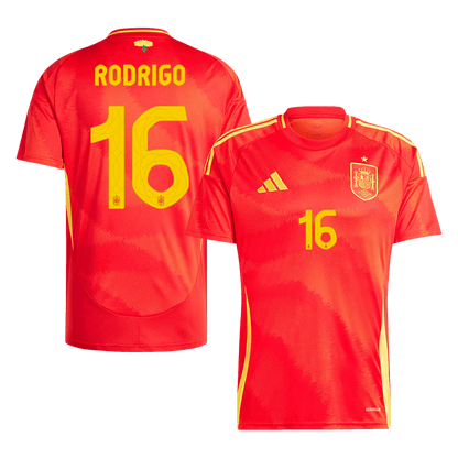 RODRIGO #16 Spain Home Soccer Jersey Euro