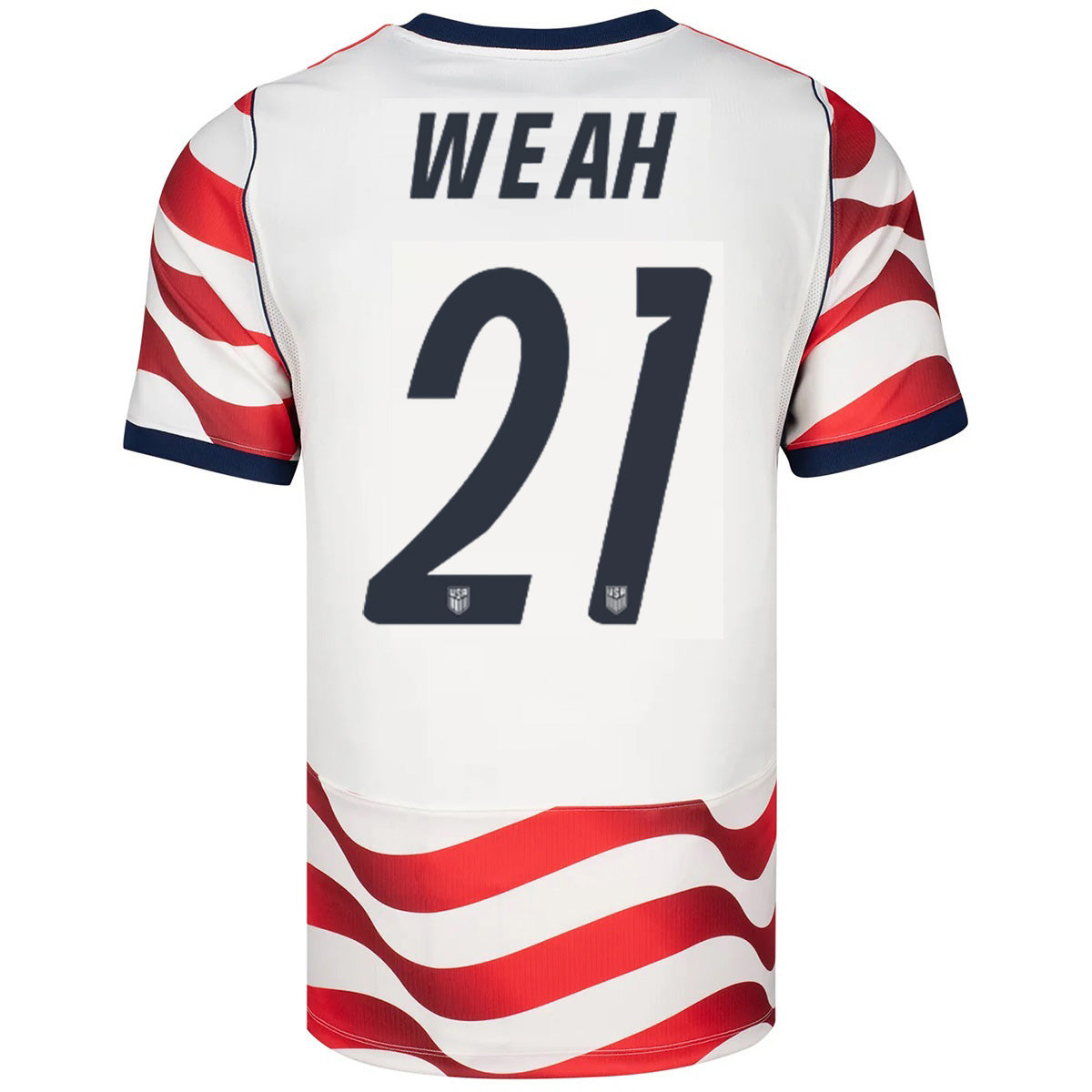 Weah #21 USMNT Home 2026 World Cup Jersey
