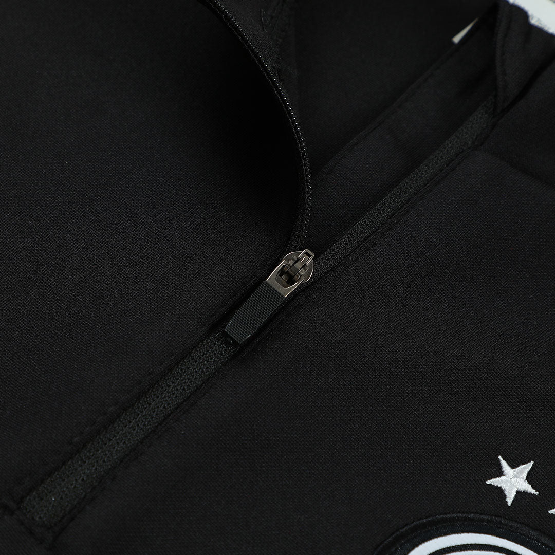 Germany Zipper Sweatshirt Soccer Kit (Top + Pants) Black 2026